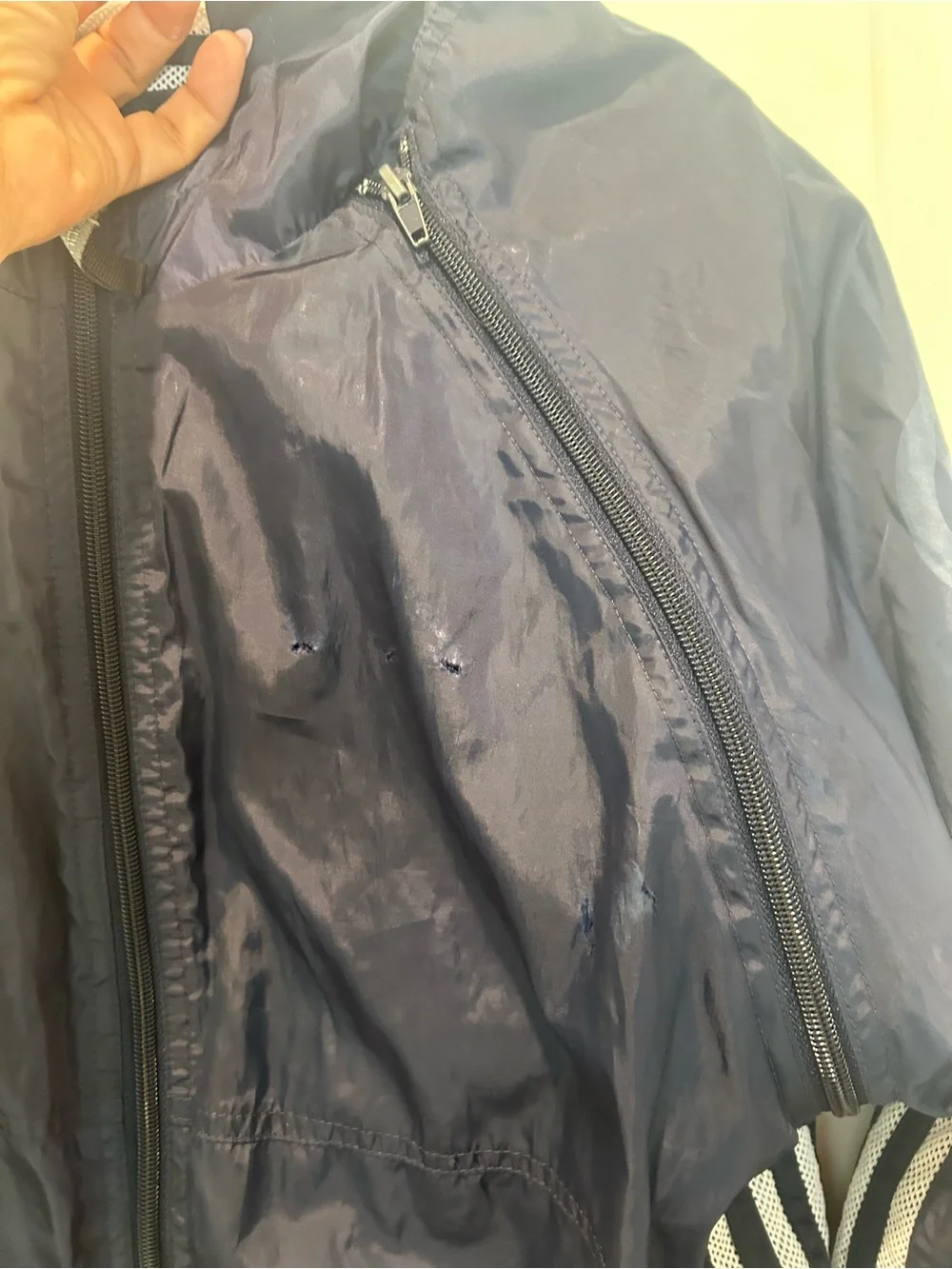 Vintage Fubu Collection Navy Hooded Windbreaker Jacket Lightweight  x large xl